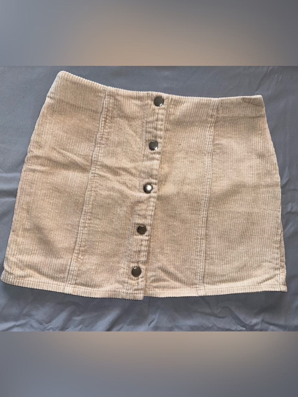 Forever 21 Light Beige Corduroy Mini Skirt